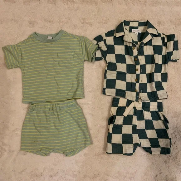 Boys matching shorts sets 24 month Good condition - Picture 1 of 3